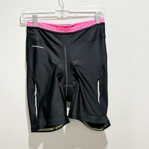NISHIKI NWS Women’s Specific Padded Cycling Shorts Black Pink Pull On Size M